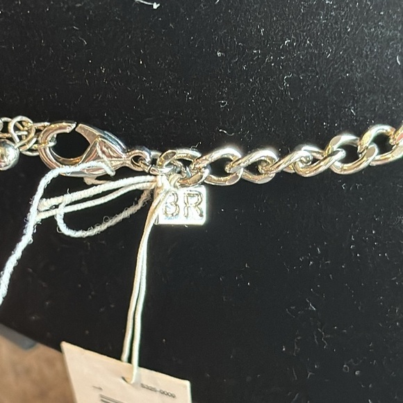 Banana Republic NWT multi strand silver necklace chain layered with gems… - Picture 4 of 6